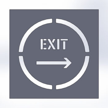 Intra απο ξύλο plywood 3mm-4mm πάχος - Στένσιλ σήμανσης δαπέδου Δίασταση 30x30 cm Intraeaxys-lopqzy37 - Image 4