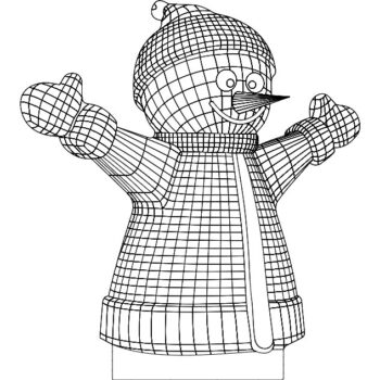 Intra απο ξύλο plywood 3mm-4mm πάχος - Χαρούμενος Χιονάνθρωπος Δίασταση 30x30 cm Intraeaxys-e1gwjxol - Image 1