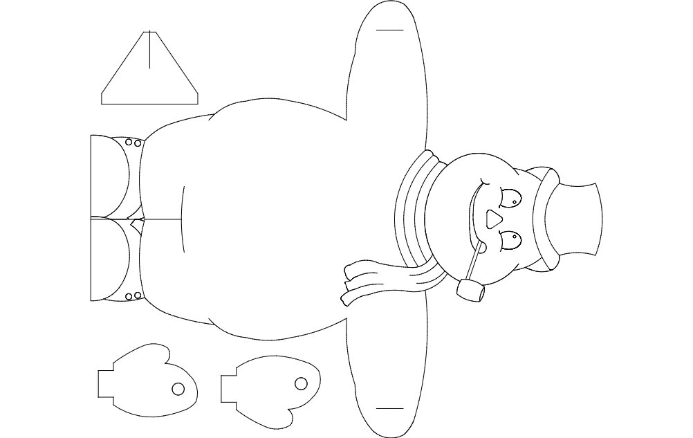 Intra απο ξύλο plywood 3mm-4mm πάχος - Χιονάνθρωπος Δίασταση 30x30 cm Intraeaxys-078pxjo5