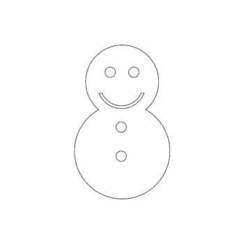 Intra απο ξύλο plywood 3mm-4mm πάχος - Εικονίδιο χιονάνθρωπος Δίασταση 30x30 cm Intraeaxys-51rrlm16 - Image 1