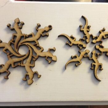 Intra απο ξύλο plywood 3mm-4mm πάχος - Snowflake Lizard Flake Δίασταση 30x30 cm Intraeaxys-r1z2rxn1 - Image 1