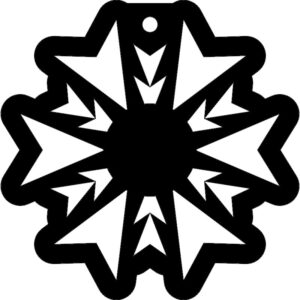 Intra απο ξύλο plywood 3mm-4mm πάχος - Νιφάδα χιονιού Δίασταση 30x30 cm Intraeaxys-078rd515