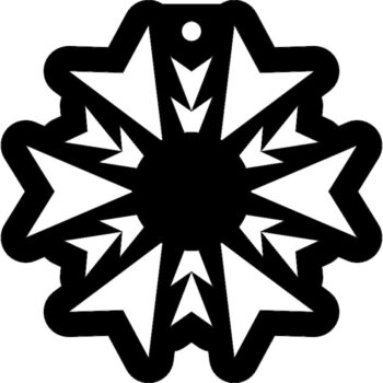 Intra απο ξύλο plywood 3mm-4mm πάχος - Νιφάδα χιονιού Δίασταση 30x30 cm Intraeaxys-078rd515 - Image 1