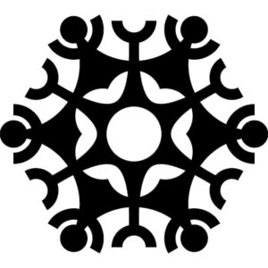 Intra απο ξύλο plywood 3mm-4mm πάχος - Σχέδιο νιφάδα χιονιού Δίασταση 30x30 cm Intraeaxys-voqygj12