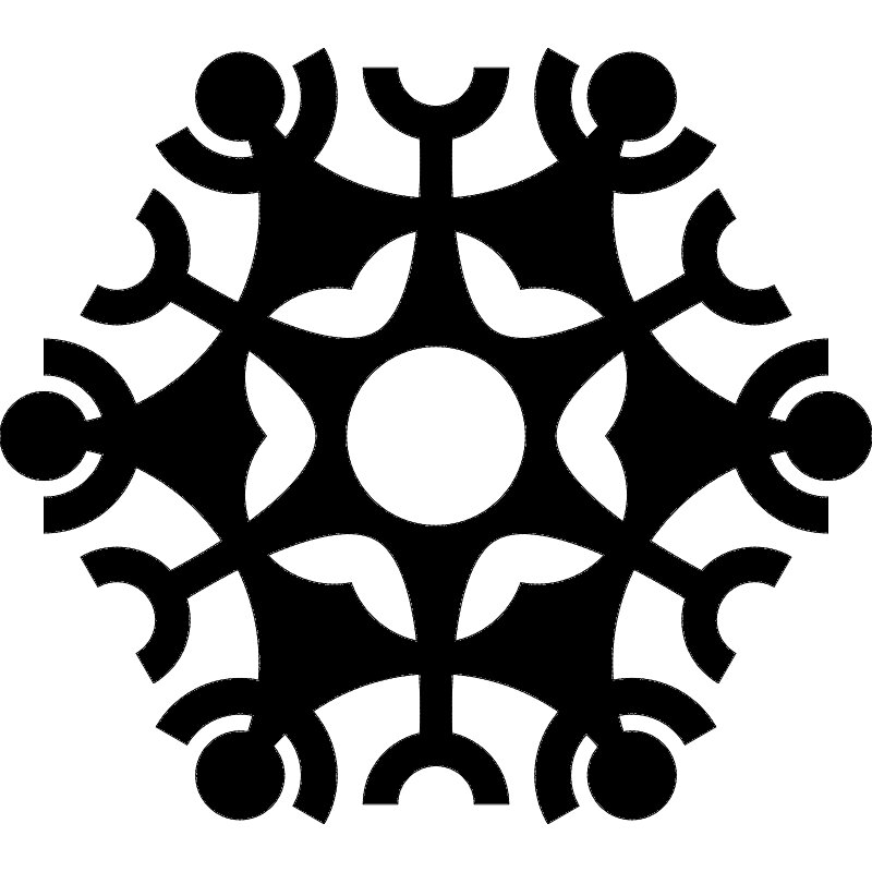 Intra απο ξύλο plywood 3mm-4mm πάχος - Σχέδιο νιφάδα χιονιού Δίασταση 30x30 cm Intraeaxys-voqygj12