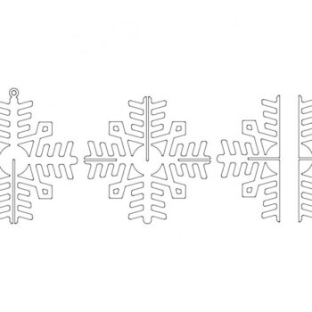 Intra απο ξύλο plywood 3mm-4mm πάχος - 3D Snowflake 16ga Δίασταση 30x30 cm Intraeaxys-zo9w6y1k - Image 1