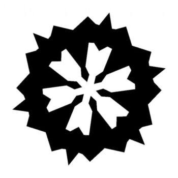 Intra απο ξύλο plywood 3mm-4mm πάχος - Σιλουέτα νιφάδας χιονιού 3 Δίασταση 30x30 cm Intraeaxys-qom2l473 - Image 1