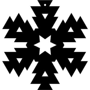 Intra απο ξύλο plywood 3mm-4mm πάχος - Σχέδιο νιφάδας χιονιού 6 Δίασταση 30x30 cm Intraeaxys-joerq876