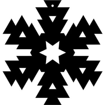 Intra απο ξύλο plywood 3mm-4mm πάχος - Σχέδιο νιφάδας χιονιού 6 Δίασταση 30x30 cm Intraeaxys-joerq876 - Image 1