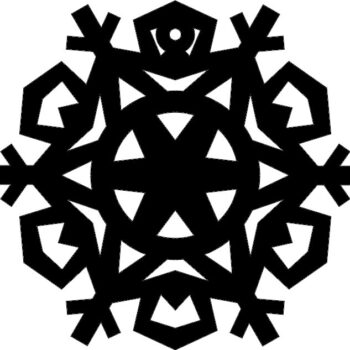 Intra απο ξύλο plywood 3mm-4mm πάχος - Σχεδιασμός Snowflake 8 Δίασταση 30x30 cm Intraeaxys-0788q575 - Image 1