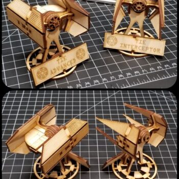 Intra απο ξύλο plywood 3mm-4mm πάχος - Μικρό TIE Interceptor Δίασταση 30x30 cm Intraeaxys-r1z0v9wo - Image 1