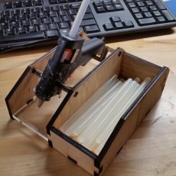 Intra απο ξύλο plywood 3mm-4mm πάχος - Θήκη πιστολιού θερμής κόλλας Mkii Δίασταση 30x30 cm Intraeaxys-91jkd2po - Image 3