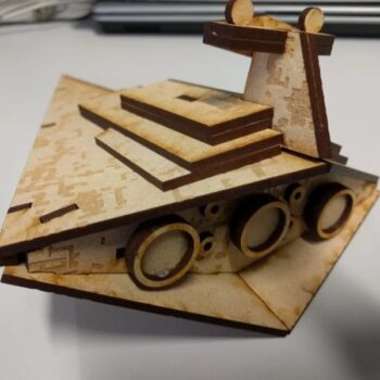 Intra απο ξύλο plywood 3mm-4mm πάχος - Star Destroyer Star Wars Δίασταση 30x30 cm Intraeaxys-eo4y4ngo - Image 3