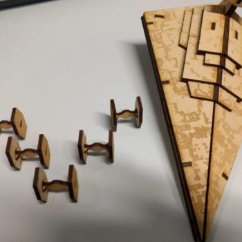 Intra απο ξύλο plywood 3mm-4mm πάχος - Star Destroyer Star Wars Δίασταση 30x30 cm Intraeaxys-eo4y4ngo - Image 4