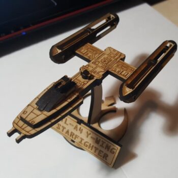 Intra απο ξύλο plywood 3mm-4mm πάχος - Star Wars Y-wing Starfighter Δίασταση 30x30 cm Intraeaxys-eo2yq4m1 - Image 1