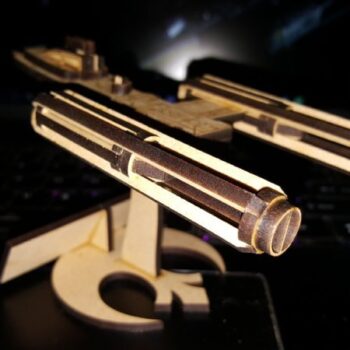 Intra απο ξύλο plywood 3mm-4mm πάχος - Star Wars Y-wing Starfighter Δίασταση 30x30 cm Intraeaxys-eo2yq4m1 - Image 5