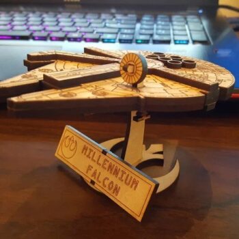 Intra απο ξύλο plywood 3mm-4mm πάχος - Star Wars Millennium Falcon Δίασταση 30x30 cm Intraeaxys-lop32p51 - Image 3