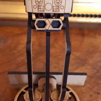 Intra απο ξύλο plywood 3mm-4mm πάχος - Star Wars AT-ST Walker Δίασταση 30x30 cm Intraeaxys-zo98m3y1 - Image 3