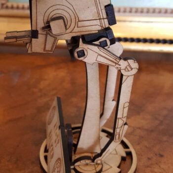 Intra απο ξύλο plywood 3mm-4mm πάχος - Star Wars AT-ST Walker Δίασταση 30x30 cm Intraeaxys-zo98m3y1 - Image 5