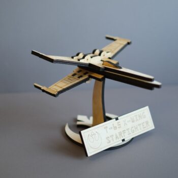 Intra απο ξύλο plywood 3mm-4mm πάχος - Star Wars X-Wing Starfighter Δίασταση 30x30 cm Intraeaxys-qom65r51 - Image 3