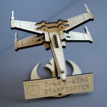 Intra απο ξύλο plywood 3mm-4mm πάχος - Star Wars X-Wing Starfighter Δίασταση 30x30 cm Intraeaxys-qom65r51 - Image 5