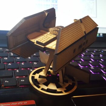 Intra απο ξύλο plywood 3mm-4mm πάχος - Star Wars TIE Advanced Δίασταση 30x30 cm Intraeaxys-67wz9q27 - Image 3