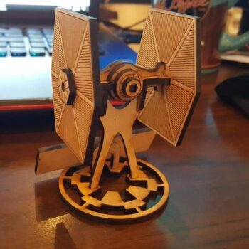 Intra απο ξύλο plywood 3mm-4mm πάχος - Γραβάτα μαχητής με βάση Δίασταση 30x30 cm Intraeaxys-d1lm26go - Image 3