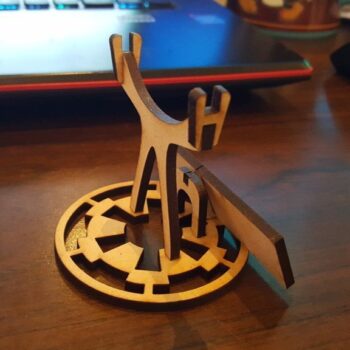 Intra απο ξύλο plywood 3mm-4mm πάχος - Mini Star Wars TIE Bomber με βάση Δίασταση 30x30 cm Intraeaxys-eo058v01 - Image 4