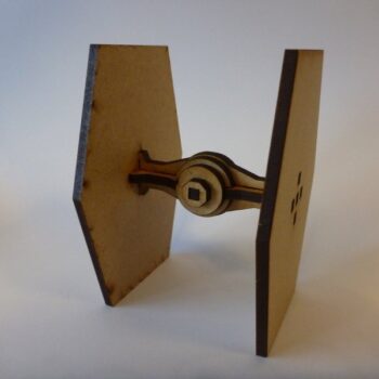 Intra απο ξύλο plywood 3mm-4mm πάχος - Star Wars Mini TIE Fighter Δίασταση 30x30 cm Intraeaxys-ro6dqk67 - Image 1