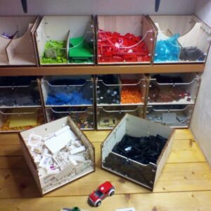 Intra απο ξύλο plywood 3mm-4mm πάχος - Στοιβαζόμενο κουτί για Lego Δίασταση 30x30 cm Intraeaxys-eo4y4j9o