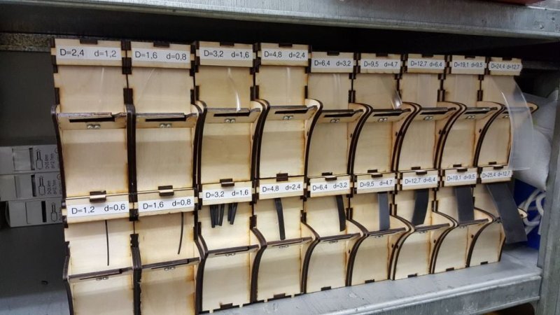 Intra απο ξύλο plywood 3mm-4mm πάχος - Σύστημα οργάνωσης σωλήνα συρρίκνωσης με ενσωματωμένο κόφτη Δίασταση 30x30 cm Intraeaxys-0788yx57