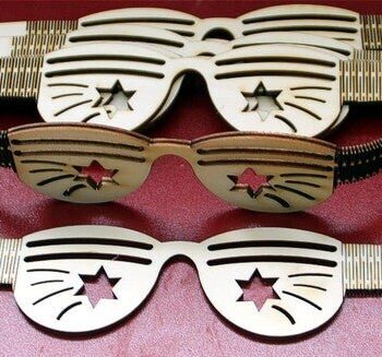 Intra απο ξύλο plywood 3mm-4mm πάχος - Party γυαλιά ηλίου κόντρα πλακέ 3mm Δίασταση 30x30 cm Intraeaxys-yon04gy7 - Image 3