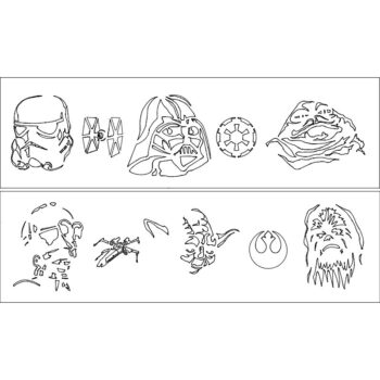 Intra απο ξύλο plywood 3mm-4mm πάχος - Star Wars 1 2 Δίασταση 30x30 cm Intraeaxys-075rqp1z - Image 1