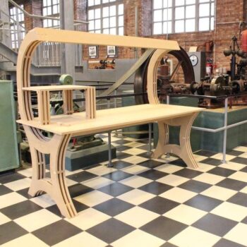 Intra απο ξύλο plywood 3mm-4mm πάχος - Τραπέζι συγκόλλησης Γραφείο εργασίας Δίασταση 30x30 cm Intraeaxys-pok326j7 - Image 1