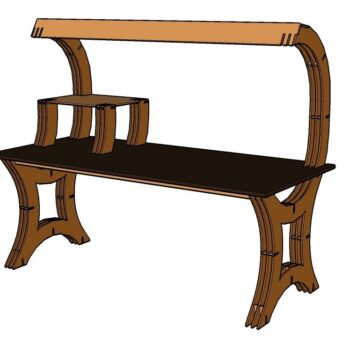 Intra απο ξύλο plywood 3mm-4mm πάχος - Τραπέζι συγκόλλησης Γραφείο εργασίας Δίασταση 30x30 cm Intraeaxys-pok326j7 - Image 3