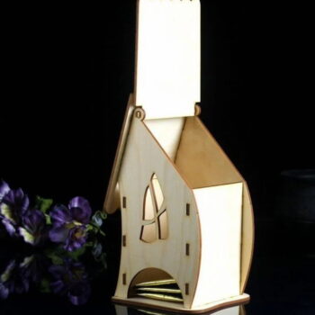 Intra απο ξύλο plywood 3mm-4mm πάχος - Χαριτωμένο Tea House από κόντρα πλακέ Δίασταση 40x50 cm Intraeaxys-qommgzko - Image 3