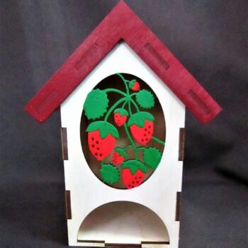 Intra απο ξύλο plywood 3mm-4mm πάχος - Δοχείο θήκης για φακελάκια τσαγιού Δίασταση 30x30 cm Intraeaxys-eo0qx401 - Image 3