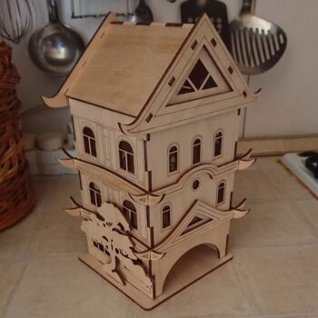 Intra απο ξύλο plywood 3mm-4mm πάχος - Διακοσμητικό Τσαγιού Παγόδα Δίασταση 30x30 cm Intraeaxys-eoxldgqo - Image 1