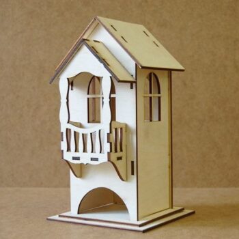 Intra απο ξύλο plywood 3mm-4mm πάχος - Σπίτι με Μπαλκόνι Δίασταση 40x50 cm Intraeaxys-yon0xkk7 - Image 1