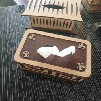 Intra απο ξύλο plywood 3mm-4mm πάχος - Ξύλινο Tissue Box Στήριγμα χαρτιού προσώπου Δίασταση 30x30 cm Intraeaxys-r1z2p021 - Image 1