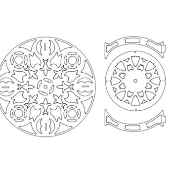 Intra απο ξύλο plywood 3mm-4mm πάχος - Ο τρισδιάστατος πίνακας διορθώθηκε Δίασταση 30x30 cm Intraeaxys-m1d2klok - Image 1