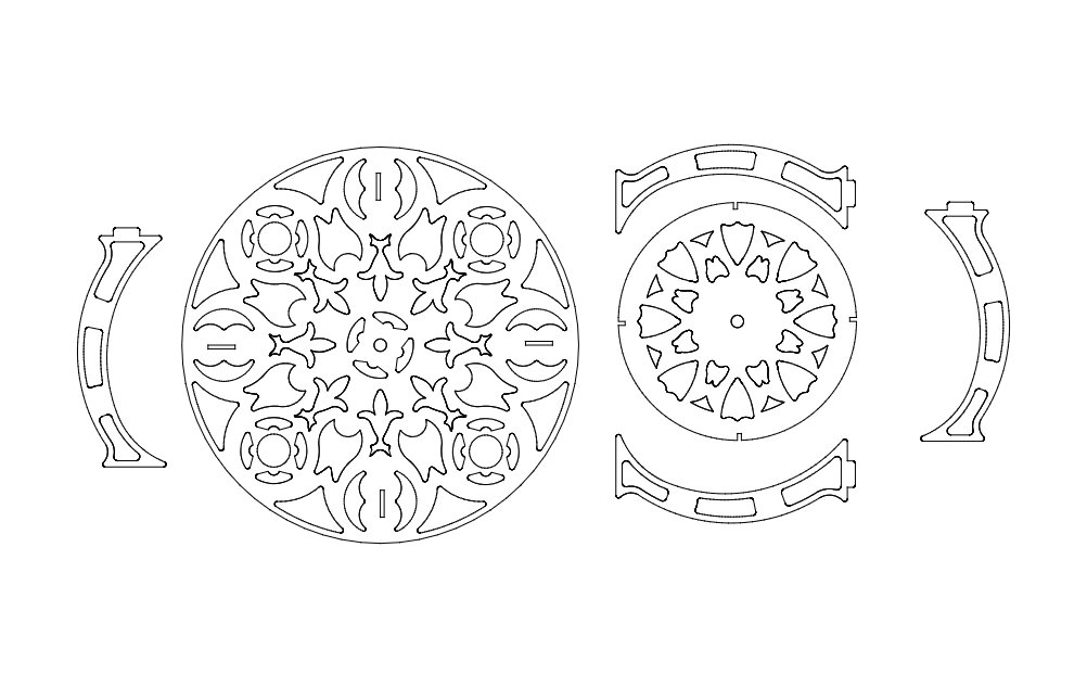 Intra απο ξύλο plywood 3mm-4mm πάχος - Ο τρισδιάστατος πίνακας διορθώθηκε Δίασταση 30x30 cm Intraeaxys-m1d2klok