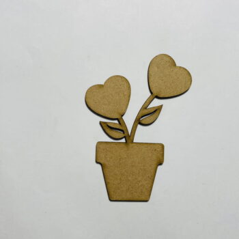 Intra απο ξύλο plywood 3mm-4mm πάχος - Ξύλινο κόψιμο σε σχήμα γλάστρας Δίασταση 30x30 cm Intraeaxys-eo4q62y7 - Image 1