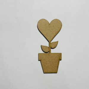 Intra απο ξύλο plywood 3mm-4mm πάχος - Ξύλινο λουλούδι σε σχήμα καρδιάς Ξύλινο λουλούδι σε σχήμα καρδιάς Δίασταση 30x30 cm Intraeaxys-r1z2npn1