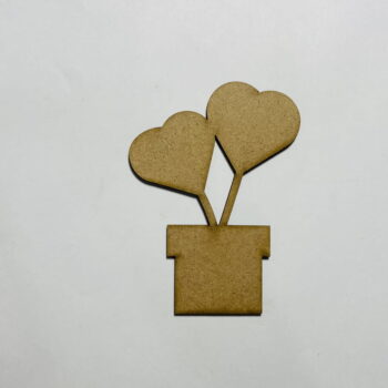 Intra απο ξύλο plywood 3mm-4mm πάχος - Ημιτελές ξύλινο κούφωμα λουλουδιών καρδιών Δίασταση 30x30 cm Intraeaxys-yon0jq27 - Image 1