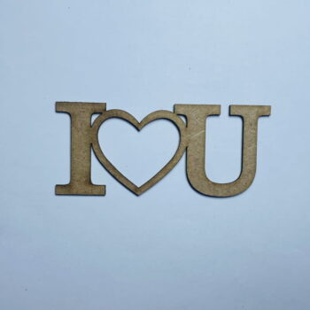 Intra απο ξύλο plywood 3mm-4mm πάχος - Ξύλο I Love You Ημιτελές σχήμα κοπής Δίασταση 30x30 cm Intraeaxys-eo20dm67 - Image 1