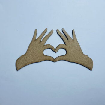 Intra απο ξύλο plywood 3mm-4mm πάχος - Ξύλινη κοπή χεριών καρδιών Δίασταση 30x30 cm Intraeaxys-joedn081 - Image 1