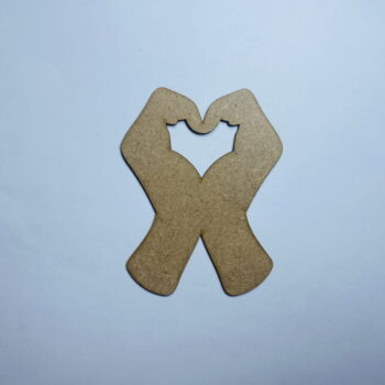 Intra απο ξύλο plywood 3mm-4mm πάχος - Ξύλινη αποκοπή σε σχήμα χεριών καρδιάς Δίασταση 30x30 cm Intraeaxys-ro6ypm37 - Image 1