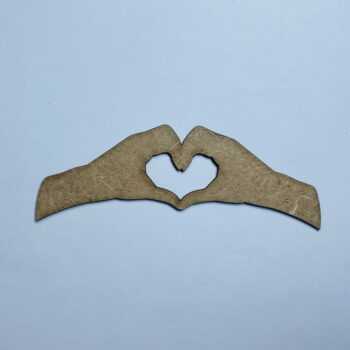 Intra απο ξύλο plywood 3mm-4mm πάχος - Κοπή καρδιάς χεριών Δίασταση 30x30 cm Intraeaxys-m1d60rl7 - Image 1