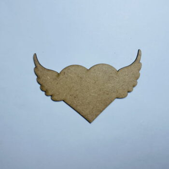 Intra απο ξύλο plywood 3mm-4mm πάχος - Καρδιά με ξύλινα φτερά Δίασταση 30x30 cm Intraeaxys-p7ym0d27 - Image 1